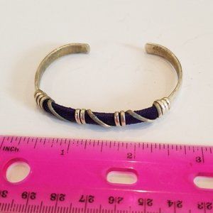 Purple and Silver Cuff Bracelet